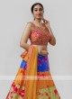 Multicolor Silk Choli Suit